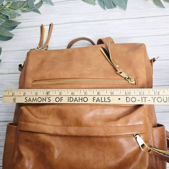 Women's Backpack Adjustable Straps Front Pocket Classic Chic Urban - Picture 7 of 9